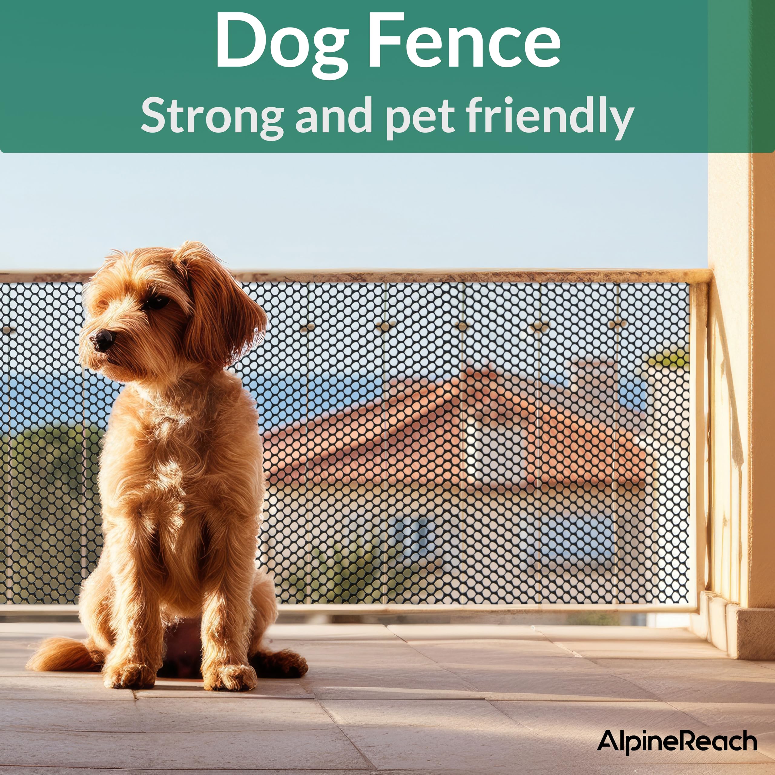 AlpineReach black mesh adds a sleek, unobtrusive look to a yard