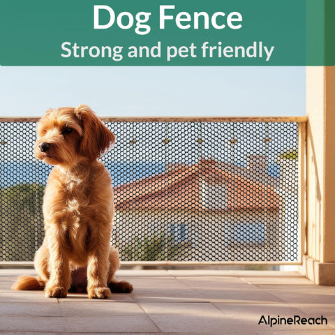 AlpineReach black mesh adds a sleek, unobtrusive look to a yard
