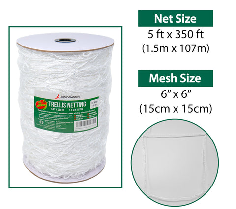 AlpineReach 6-inch mesh close-up shows sturdy weave for high yields.