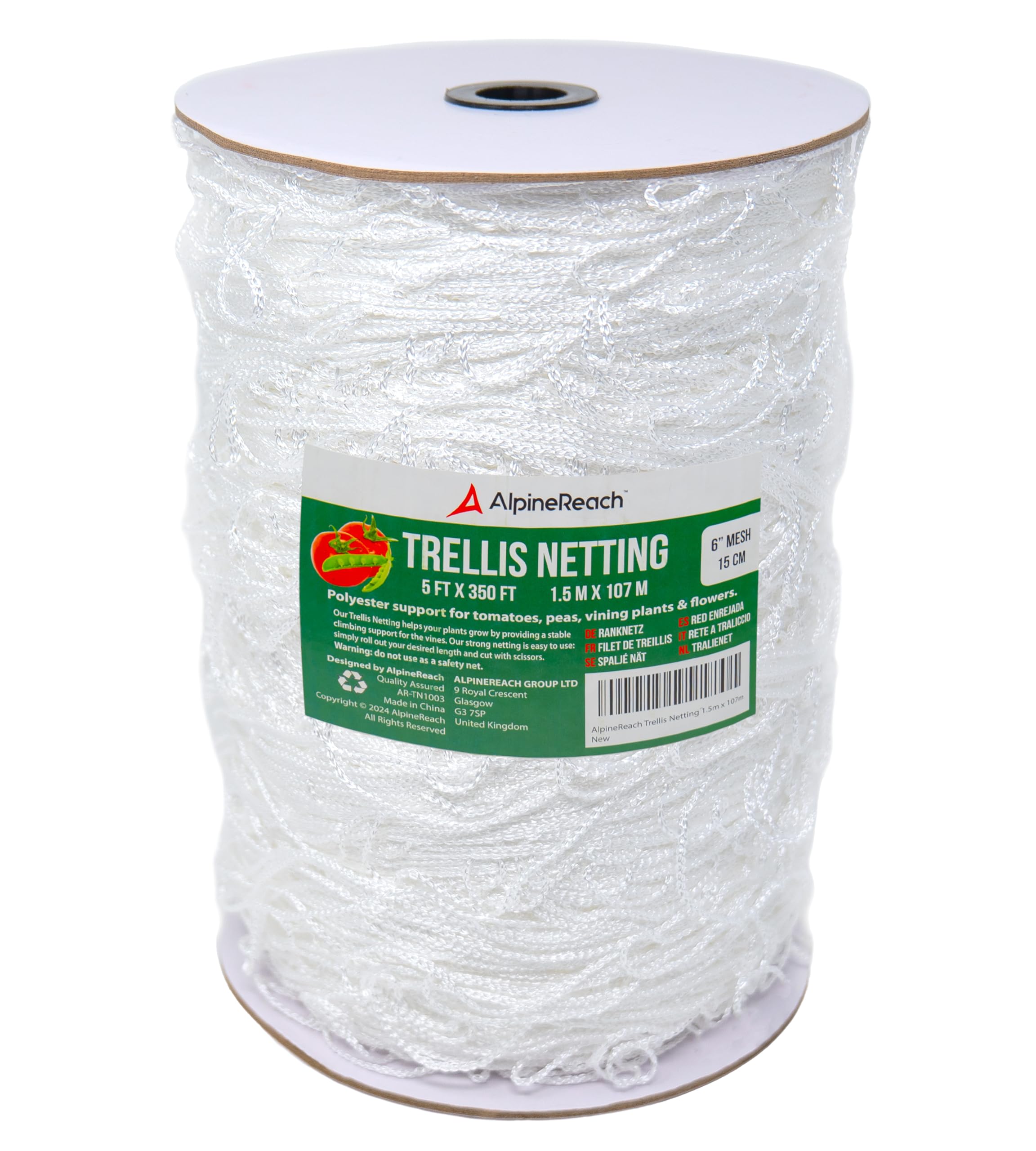 AlpineReach trellis netting setup demonstrates quick installation for garden climbing plants.