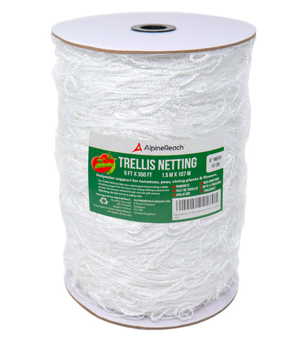AlpineReach trellis netting setup demonstrates quick installation for garden climbing plants.
