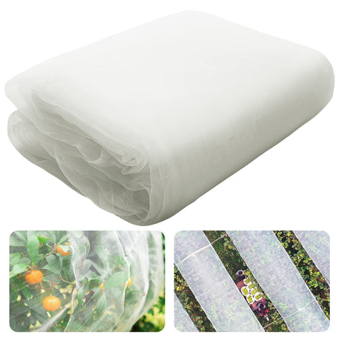 Alpurple insect barrier netting protecting a 20x10 ft garden from pests and birds.