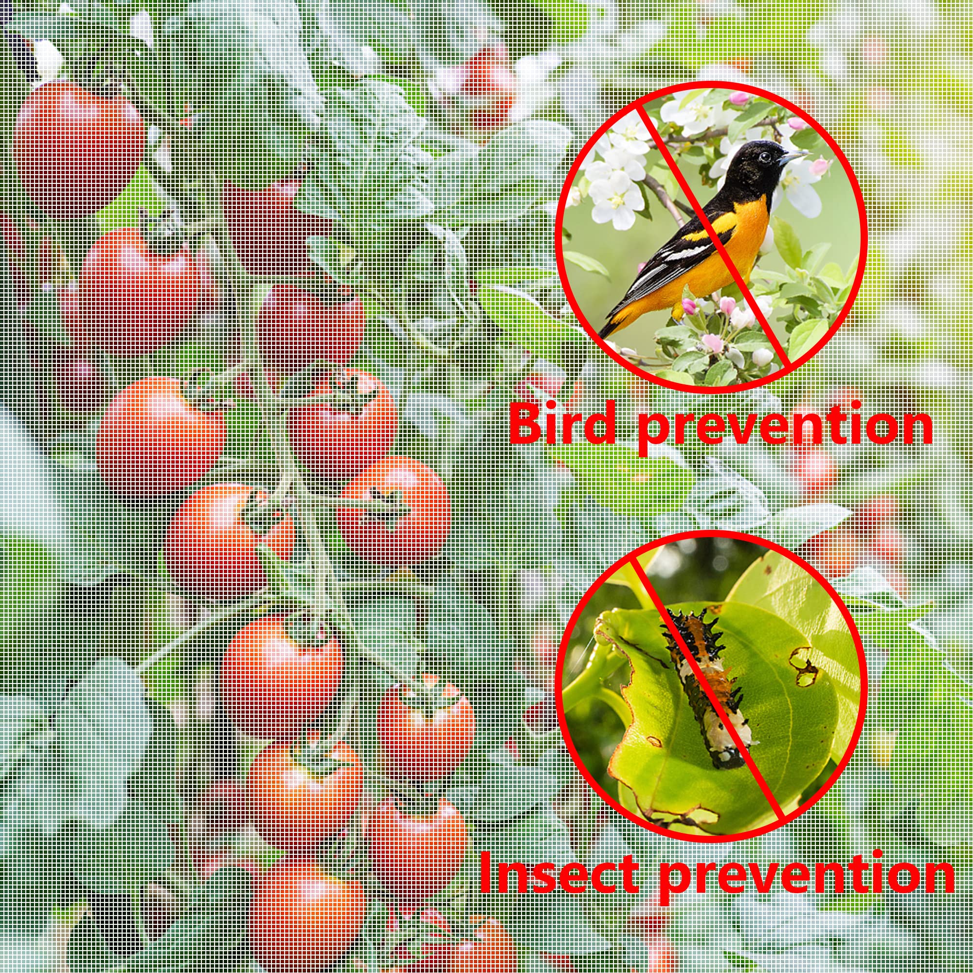 Alpurple barrier netting allows simple monitoring without removing the cover.