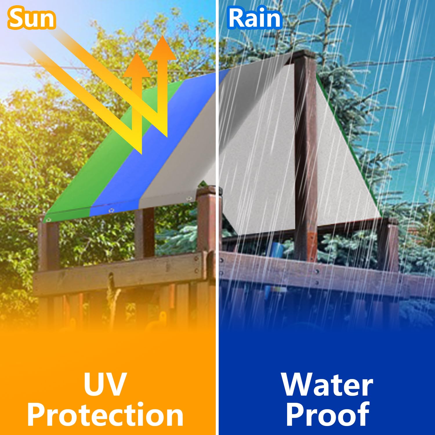 Alpurple swing tarp 52x90 easy-install design for quick setup.