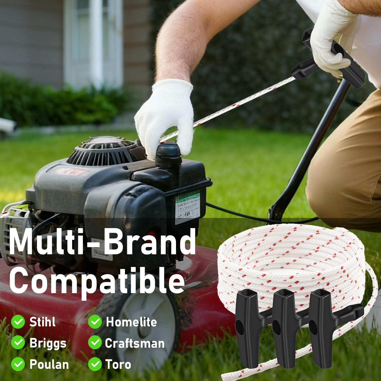 Alrhipvm high-tensile polyester rope resists snapping in tough weather.