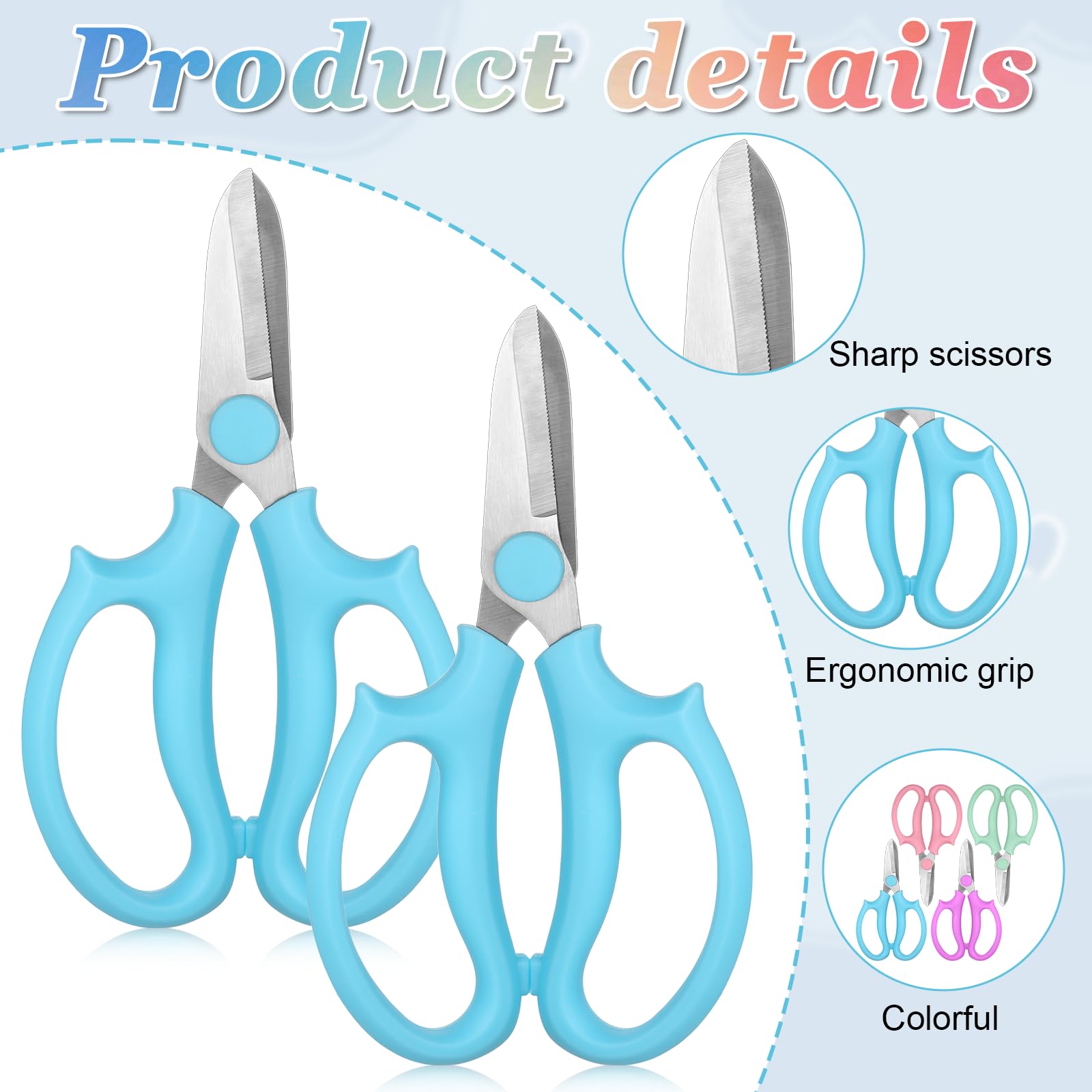 Alrhso ergonomic flower shears offering comfortable handling during long pruning sessions.