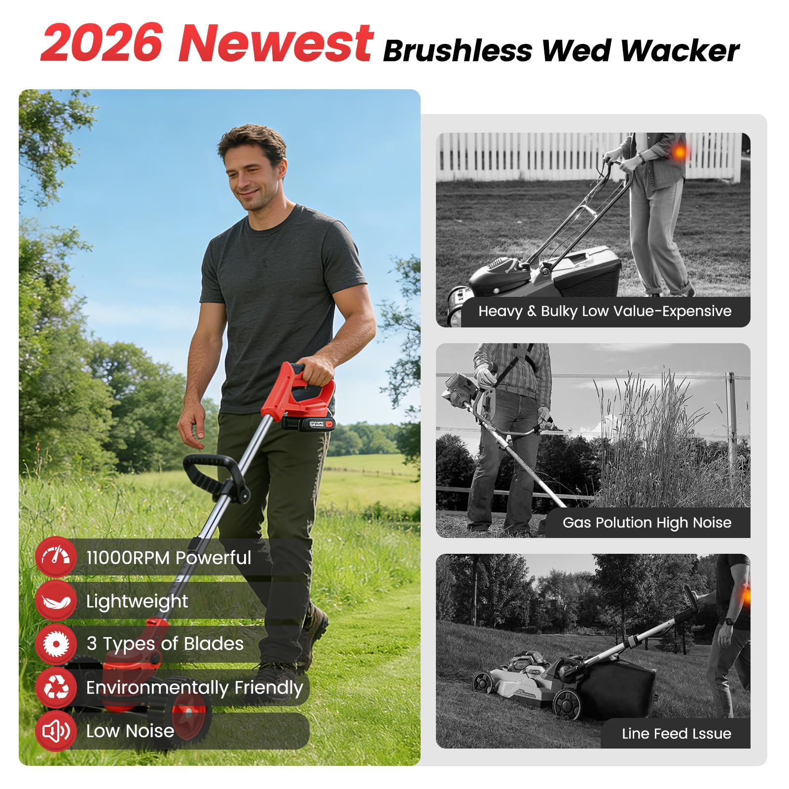 ALSO GO 11,000 rpm power delivers efficient yard cleanup