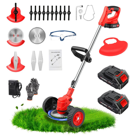 ALSO GO 24V weed wacker bundle with batteries enables cordless yard work