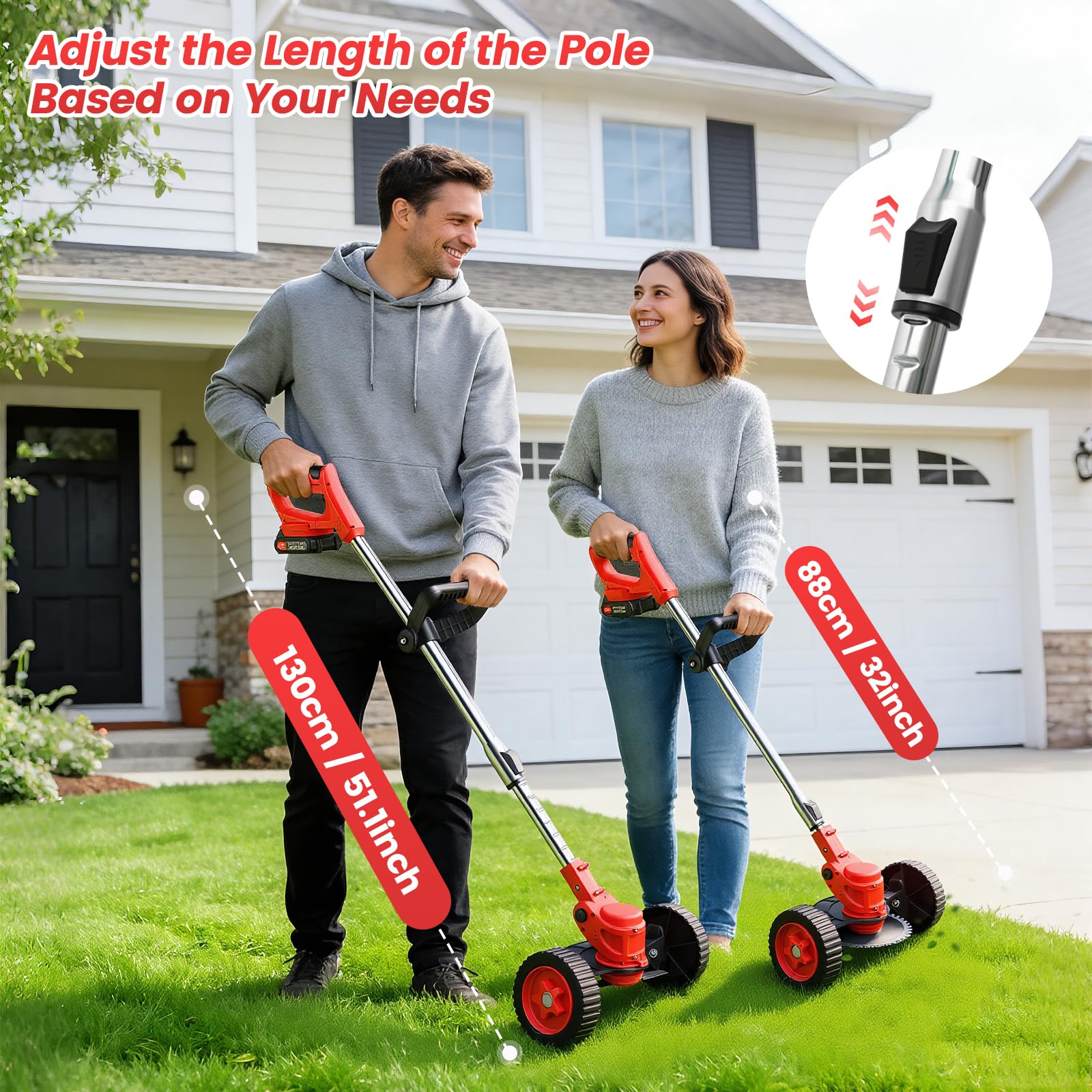 ALSO GO dual-switch safety prevents accidental starts during use