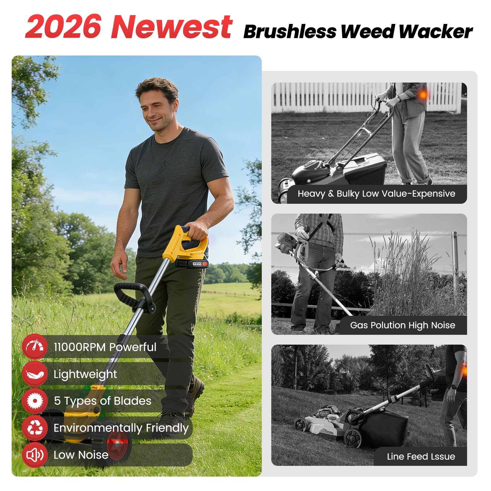 ALSO GO lightweight cordless design with wheel for easy handling.