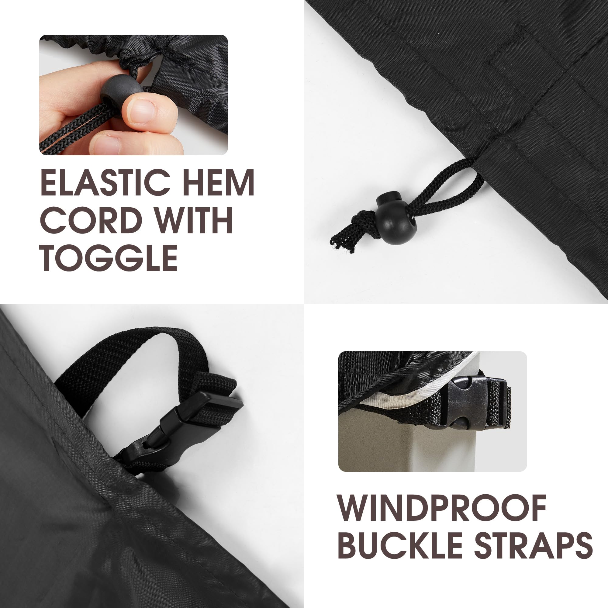 ALSTER chair-cover handle enables easy removal and folding
