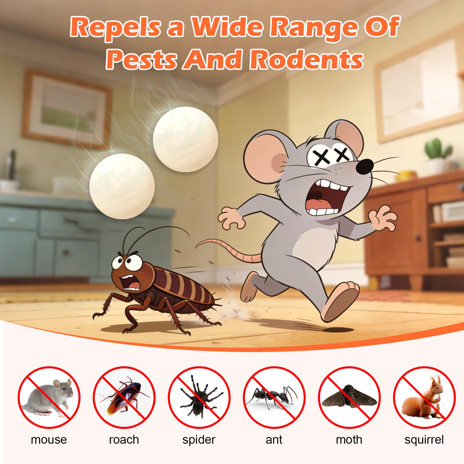 Altaz peppermint balls packaging highlights stronger aroma for rodent deterrence.