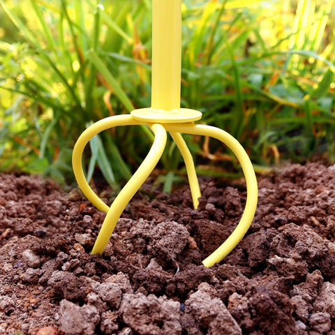Altdorff durable tiller stores neatly after gardening sessions.