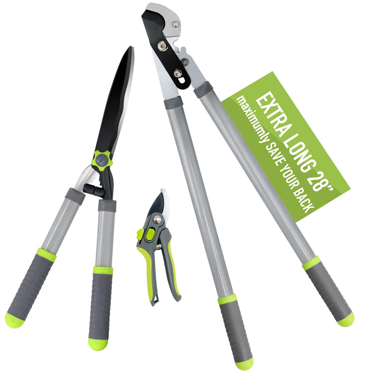 Altdorff garden loppers 28-inch in action for clean, effortless cuts on thick branches.