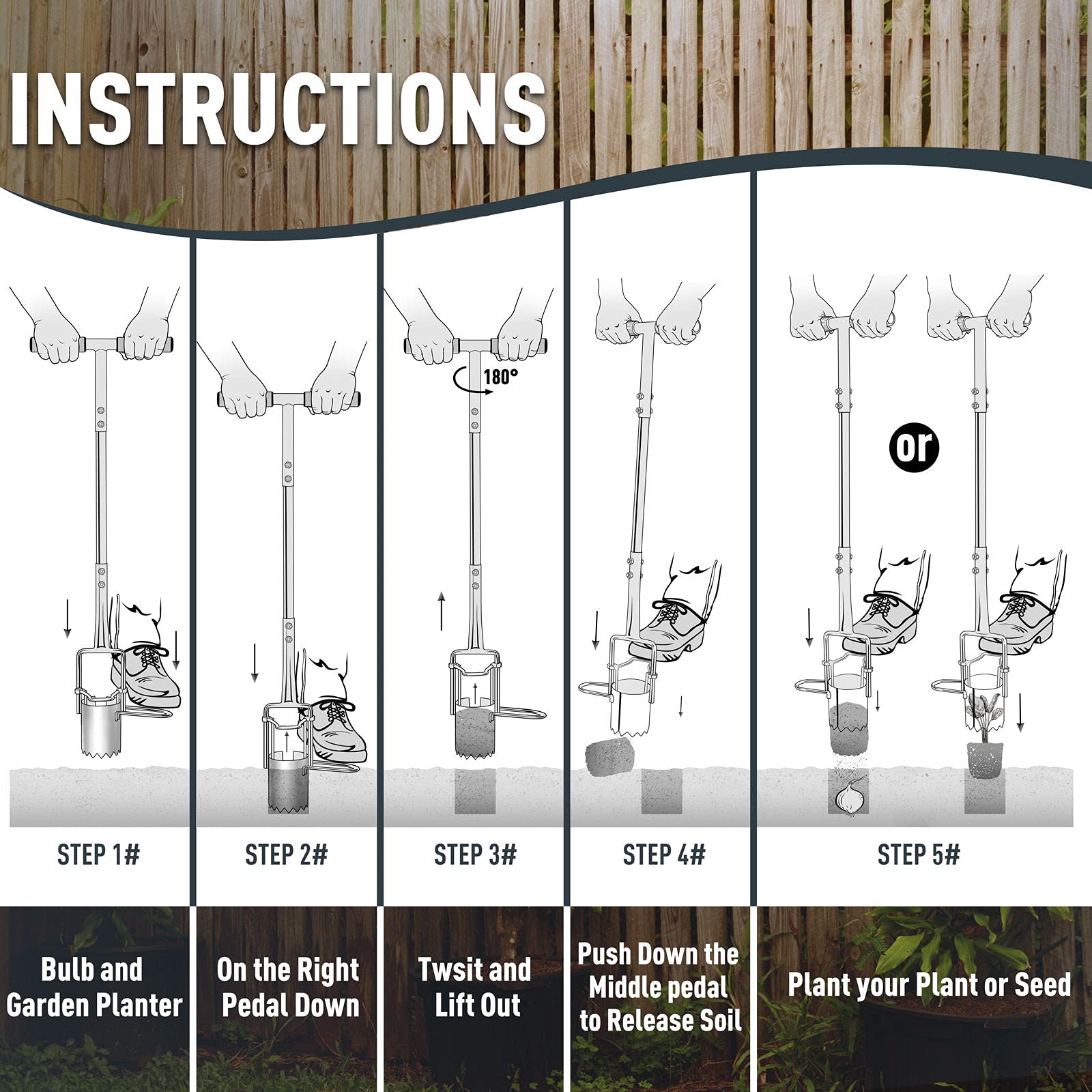 Altdorff 3.5-inch planting hole aids bulb placement.