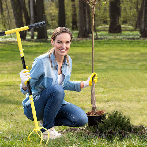 Altdorff tool for raised beds helps weed removal without heavy bending.