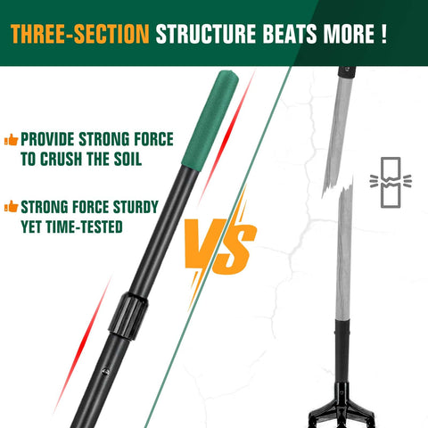 Altdorff sturdy steel handle prevents bending during long sessions.