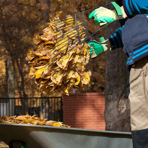 Altdorff steel leaf scoops offer large capacity cleanup.