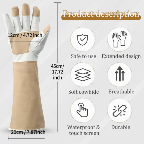 Altozor rose pruning gloves with palm patches improve grip and abrasion resistance.