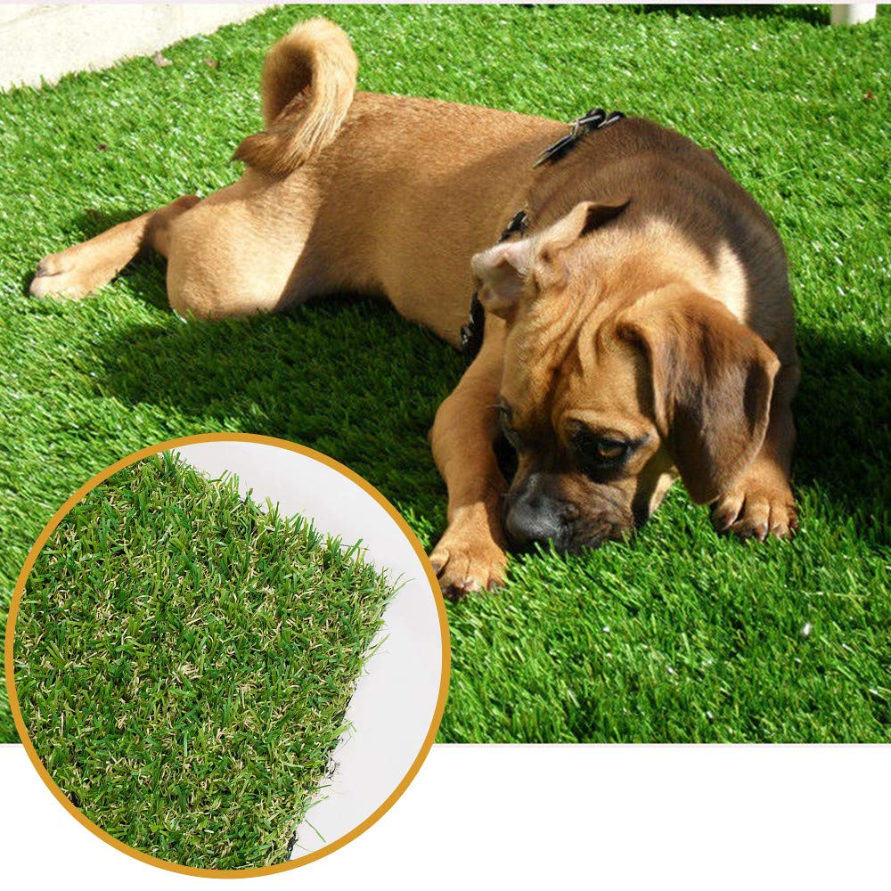 ALTRUISTIC artificial grass mat close-up reveals dense tufts for a lush, lifelike lawn.