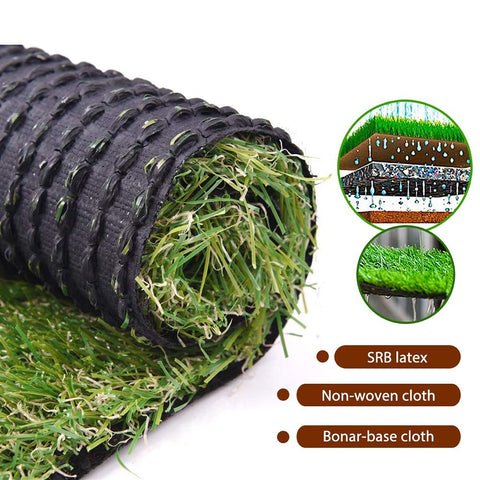 ALTRUISTIC artificial grass mat outdoor yard view, durable and weather-ready.