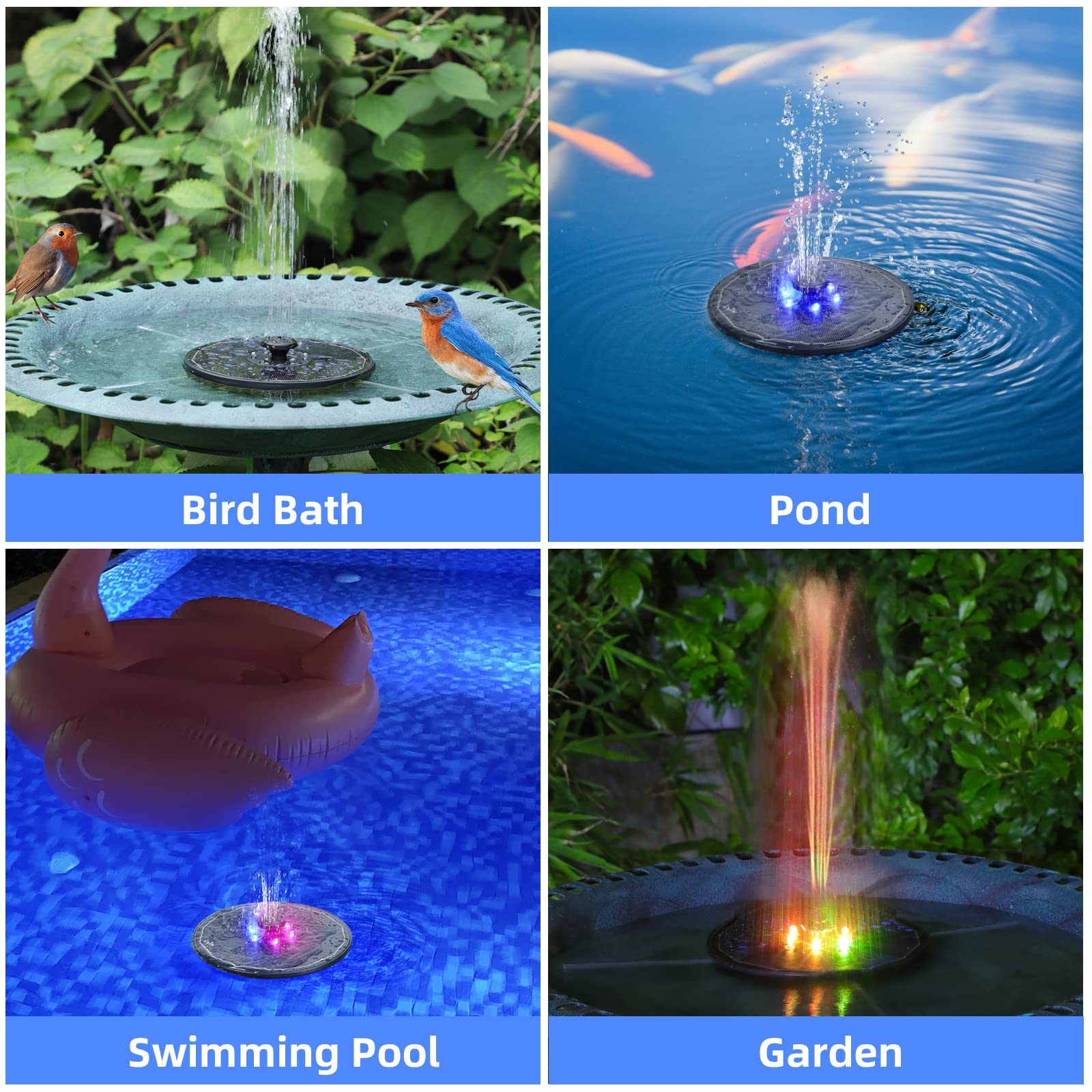 ALUKIKI 4W high-power pump ensures fast sun absorption and steady spray.