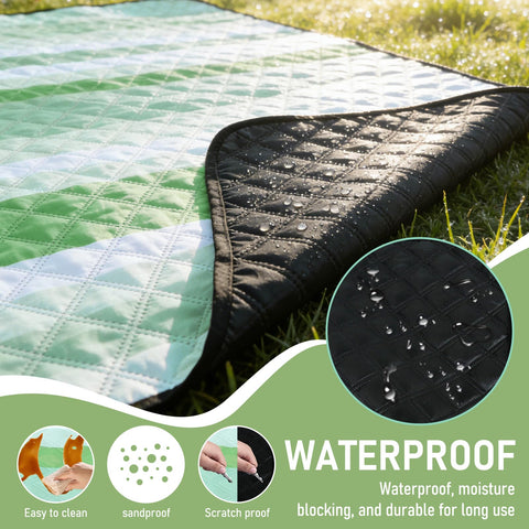 Alwaysturdy blanket showing waterproof top and bottom protection