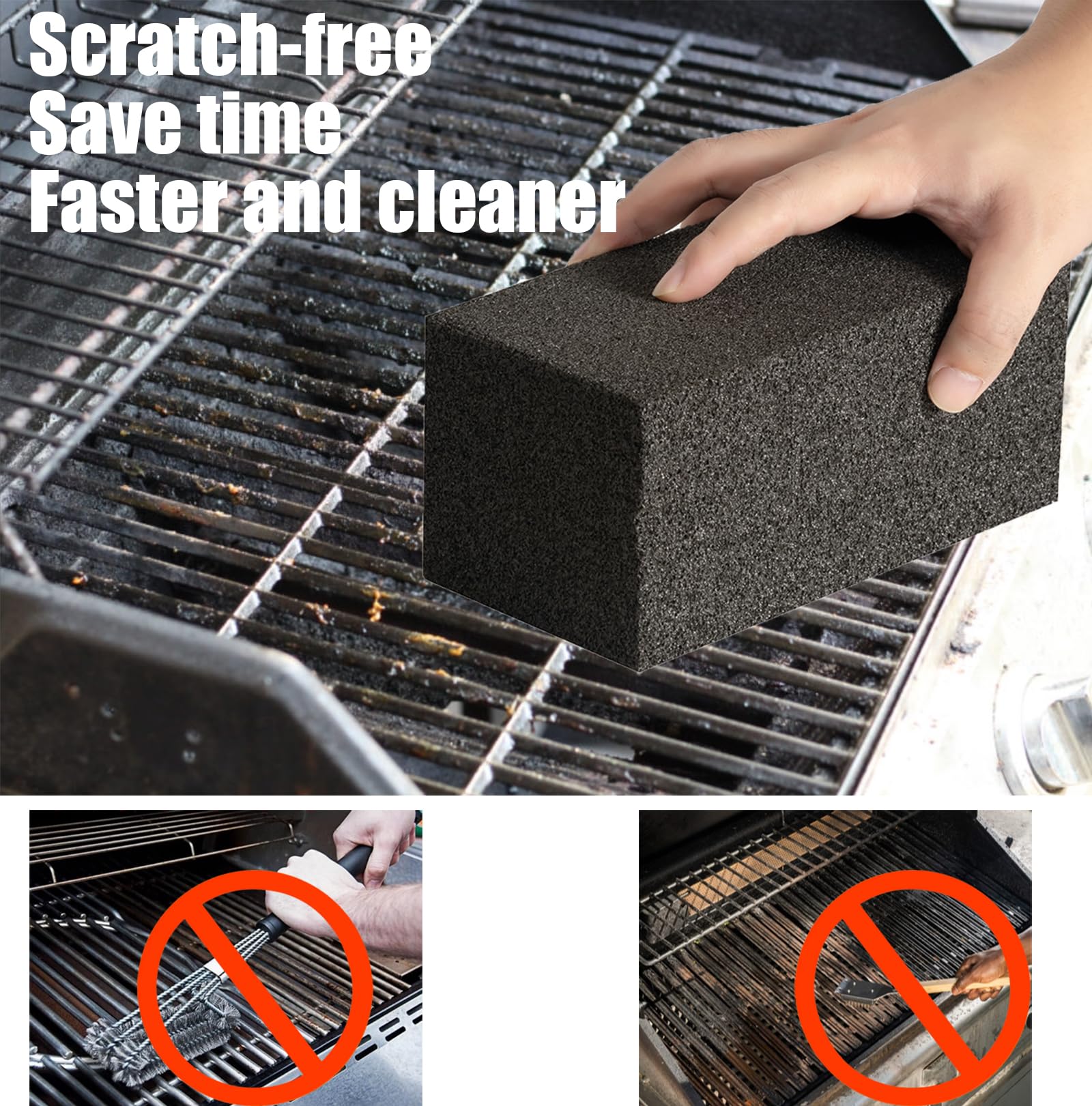 ALXYF grill brick scrub-flat-top, scratch-free cleaning on grill surface