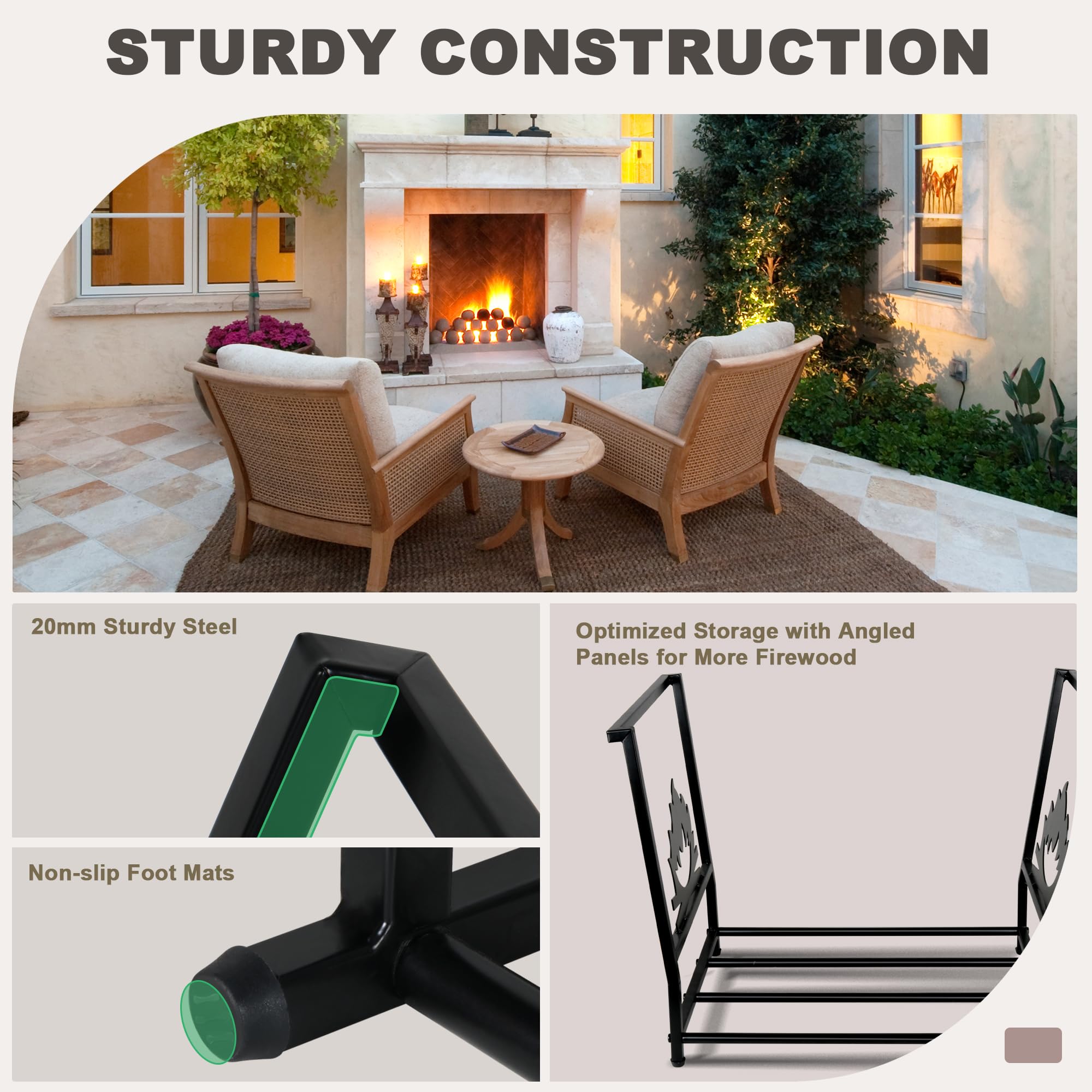 Alyoen durable iron materials provide long-lasting support for wood.