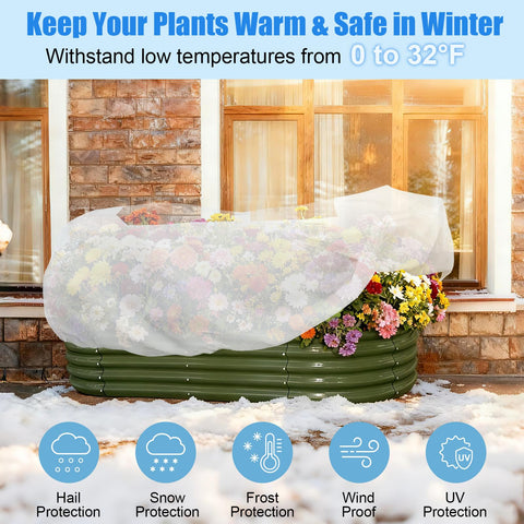 ALYSTER two-pack winter covers provide versatile frost defense for containers.