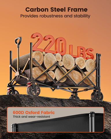 AMADA HOMEFURNISHING wagon cart robust brakes and frame stability