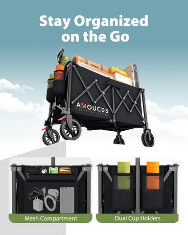 AMADA HOMEFURNISHING wagon features a durable carbon steel frame for longevity.