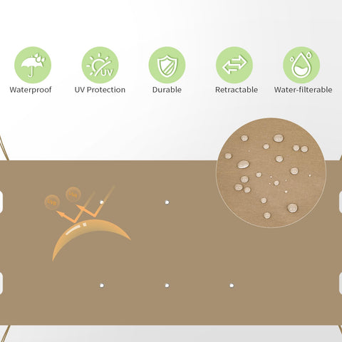 Amadecohome waterproof fabric offers UV resistance and color retention outdoors.