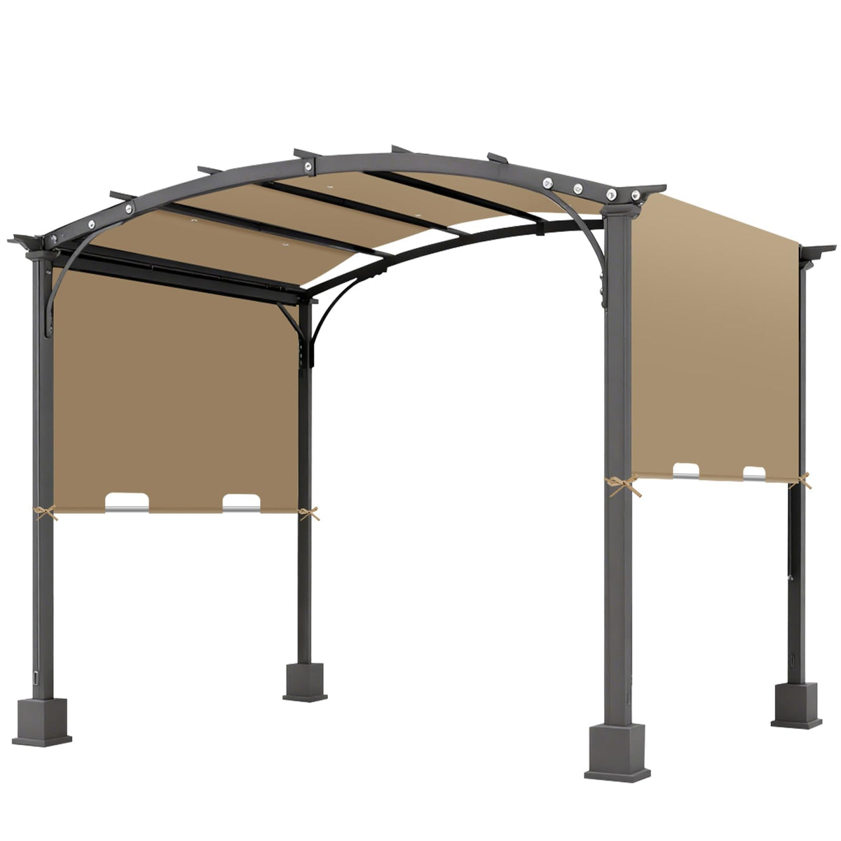Amadecohome universal pergola cover in waterproof fabric provides durable shade.