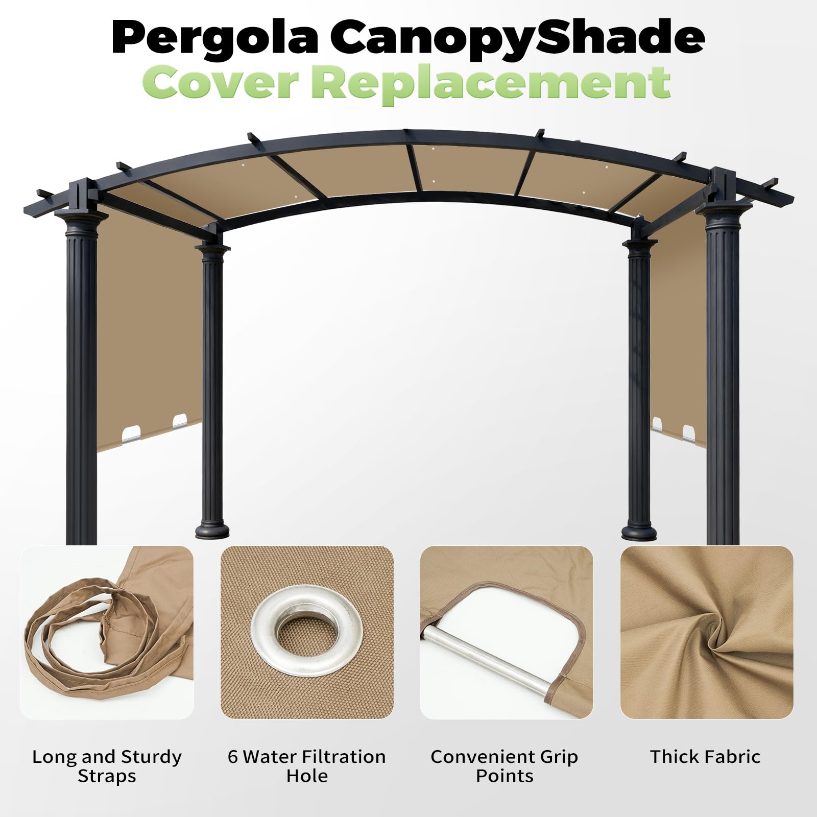 Amadecohome canopy designed for year-round use on pergolas outdoors.