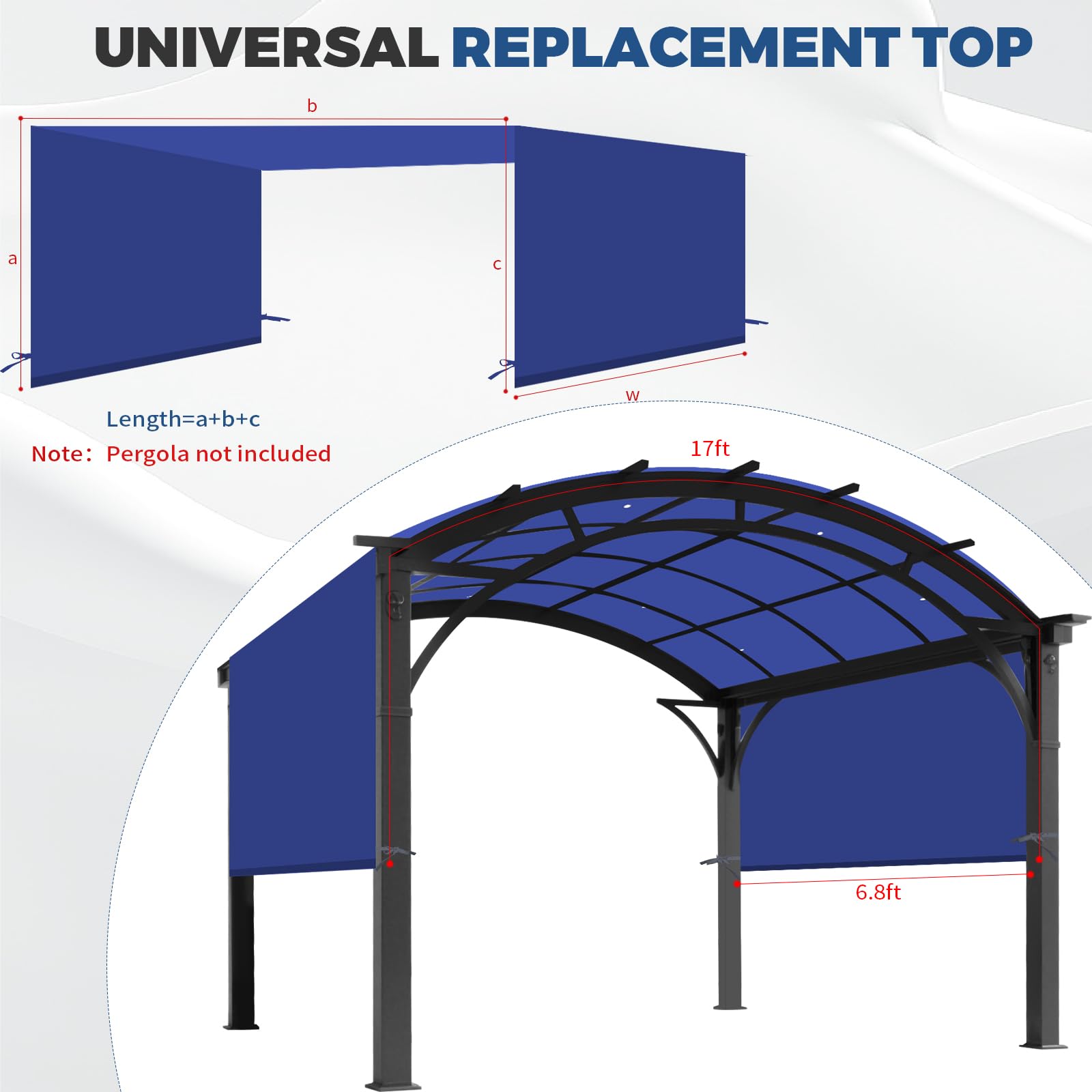 Amadecohome quick tool-free install draped over pergola
