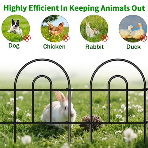 AMAGABELI fence provides an animal barrier for flowers and vegetables.