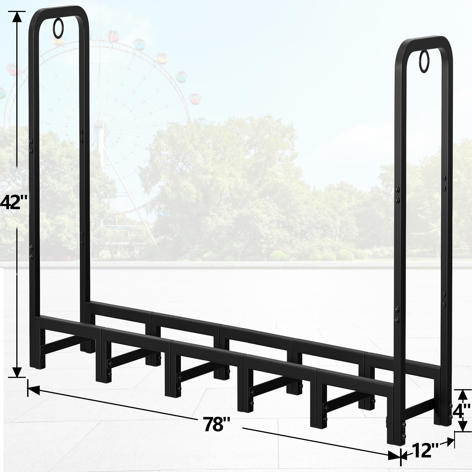 AMAGABELI versatile indoor garage setup keeps firewood neat and accessible.