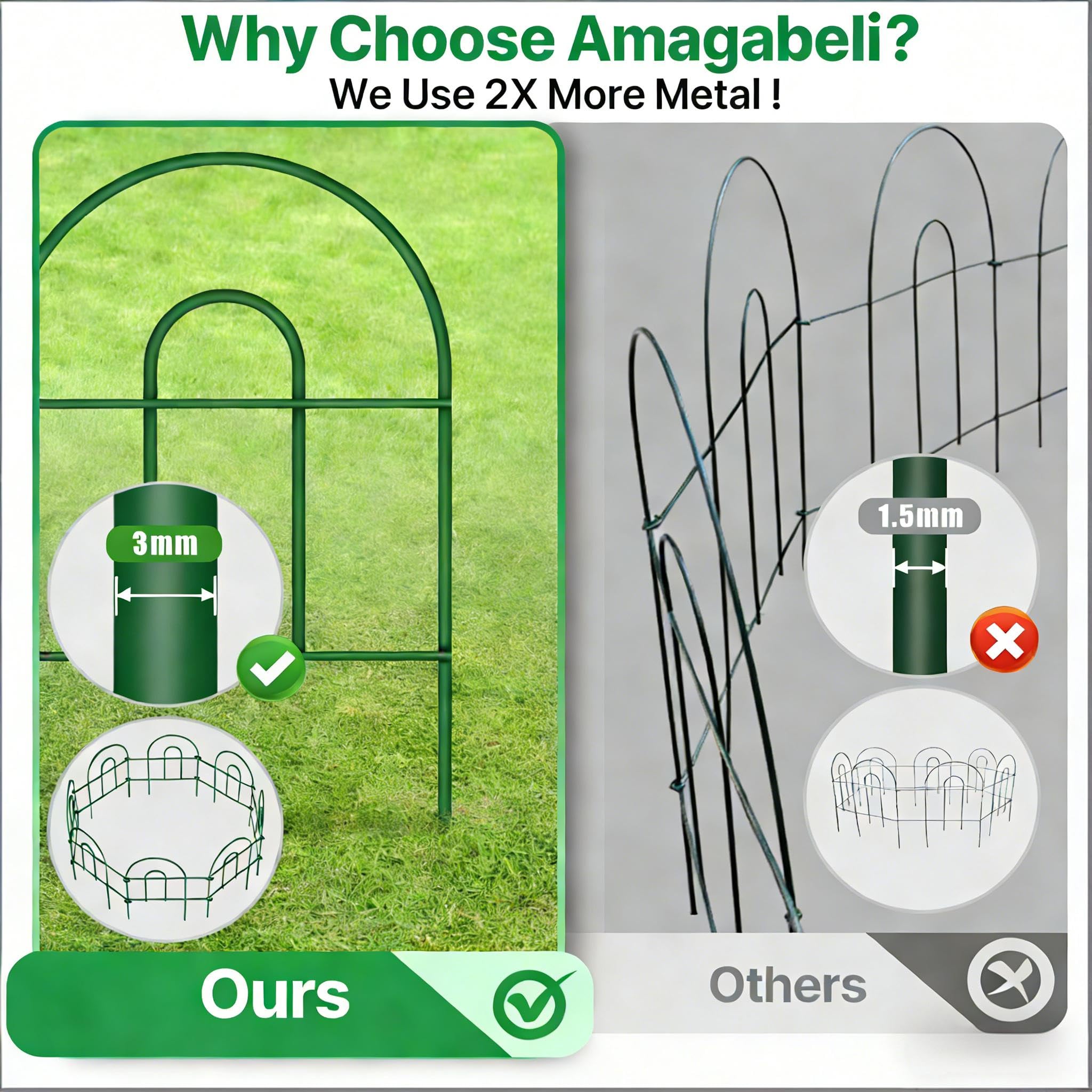 AMAGABELI 50 ft length shapes borders and beds