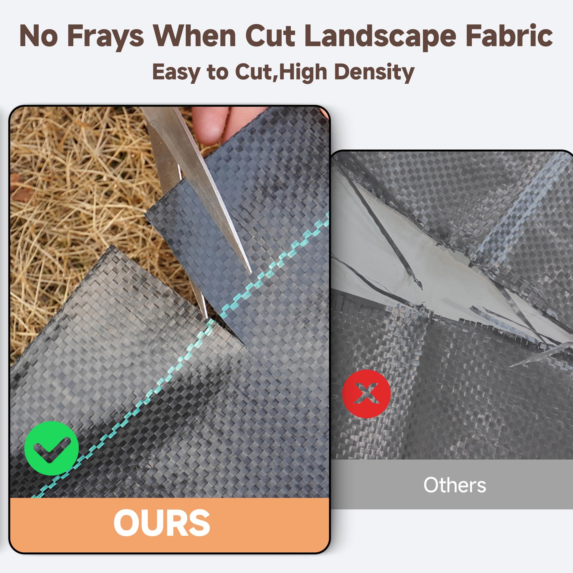 AMAGABELI breathable ground cover lets water and air reach the soil.