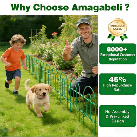 AMAGABELI durable coating protects fence from weathering