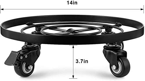 AMAGABELI Garden & Home heavy-pot mover caddy for large containers.