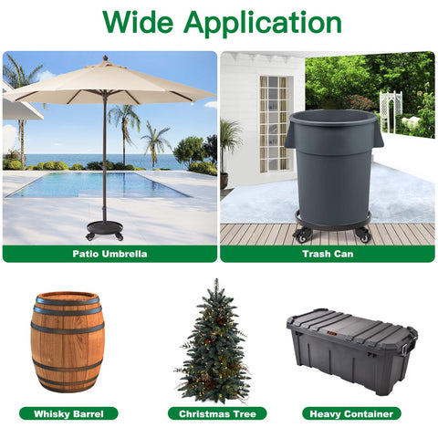 AMAGABELI Garden & Home plant tray with wheels for versatile placement.