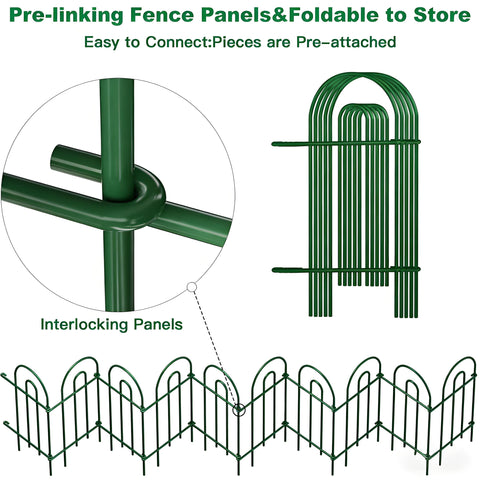 Amagabeli Garden Home rustproof metal fence offers durable yard boundary