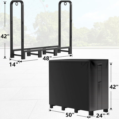 AMAGABELI outdoor firewood storage keeps logs organized outdoors.