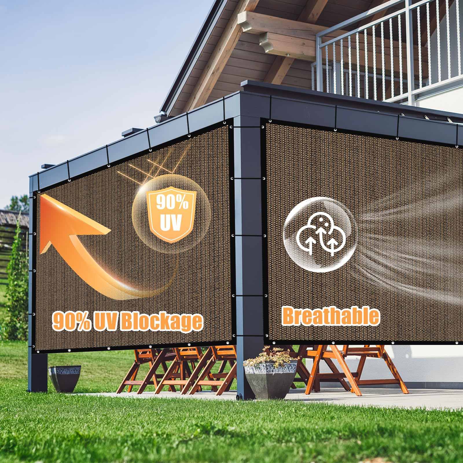 Amagenix breathable shade fabric allows air flow and light