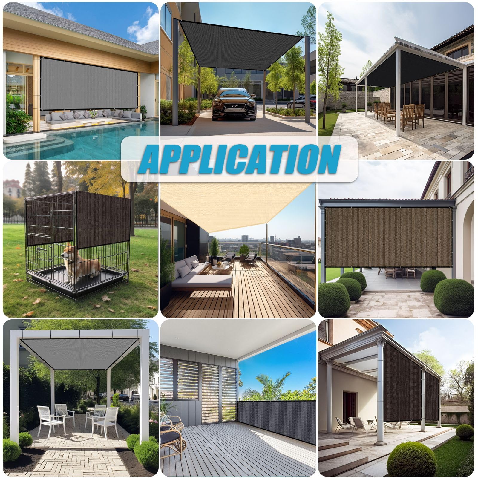 Dense 90-percent shade from Amagenix ideal for patios and gardens.