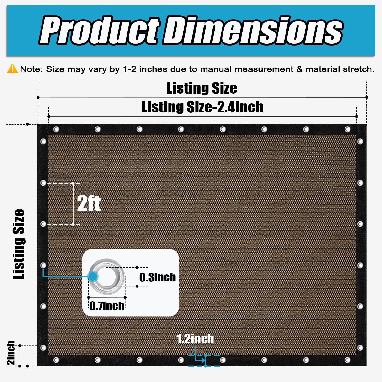 Amagenix Sun Shade Cloth easy-install: quick setup with included hardware.