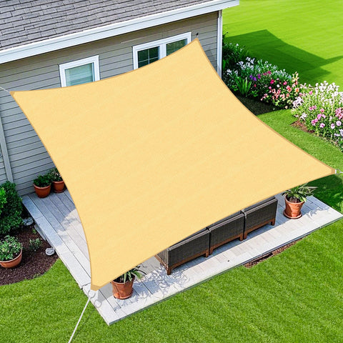 Amagenix sun shade sail 16x20 curved edge provides strong UV protection for patios.