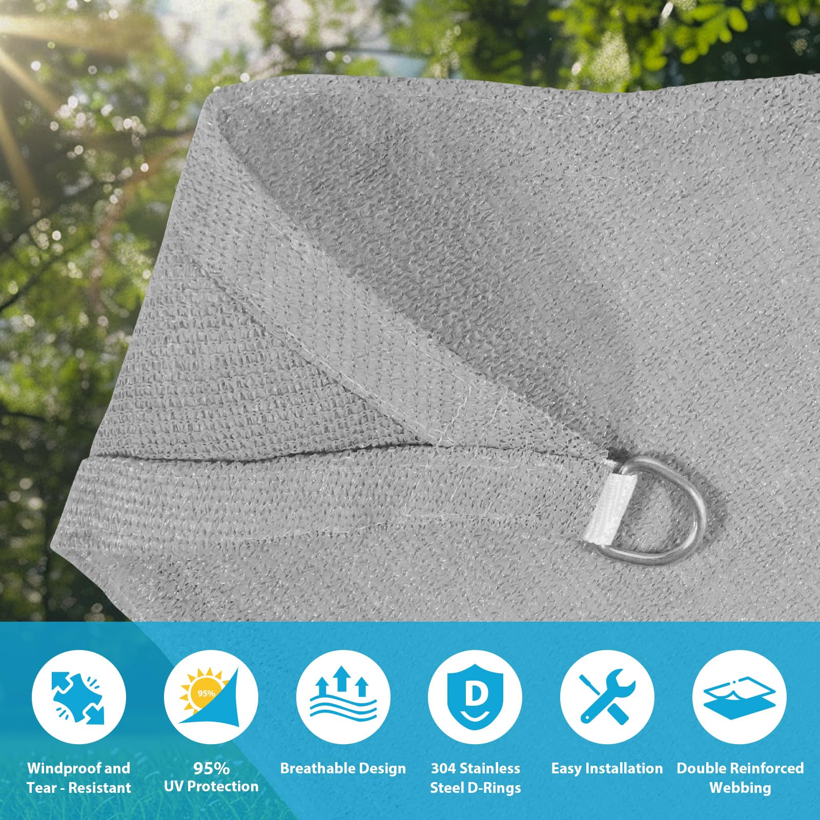 Amagenix curved edge design reduces sag for stable shade.